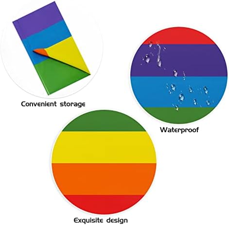 PHOGARY Rainbow Table Covers 3 Pack for Party Decor