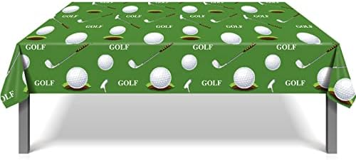 Lide Road 2Pcs Pink Golf Plastic Tablecloth 54x87In