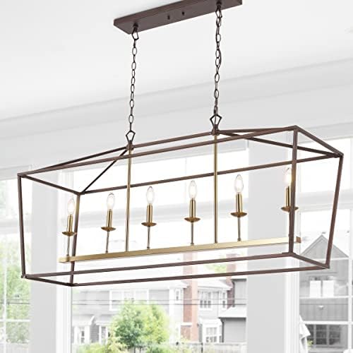 JONATHAN Y JYL7439D 49 Inch 6 Light Linear Classic Traditional Metal LED Pendant