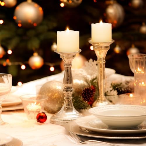 Realistic Flameless Candles with Remote Timer Set of 2