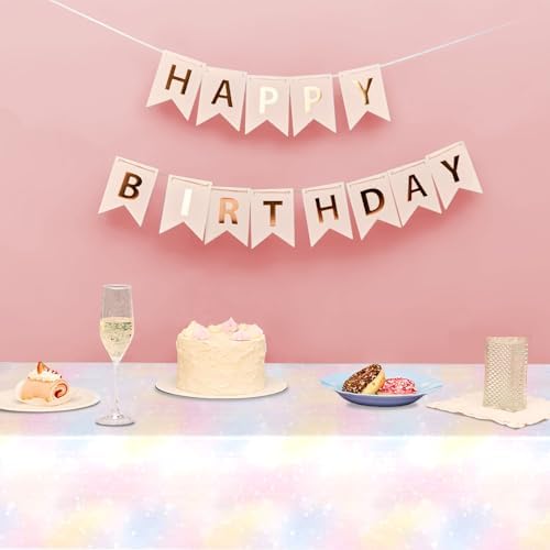 3Pcs Pastel Rainbow Tablecloths for Parties