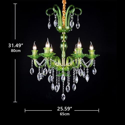 Aiwen 6 Light Crystal Chandelier for Living Room Foyer Lobby