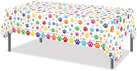 Lide Road Paw Print Tablecloth Set 54x87In 2 Pcs