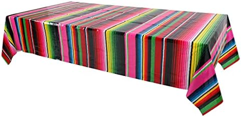 6 Pcs Cinco De Mayo Tablecover with Mexican Fiesta Design