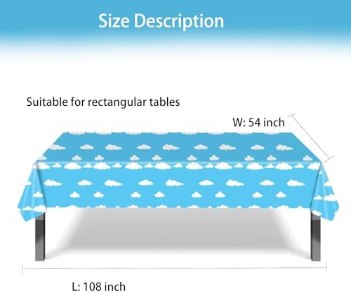 DXary 8 Pcs Kids Birthday Tablecloth Set
