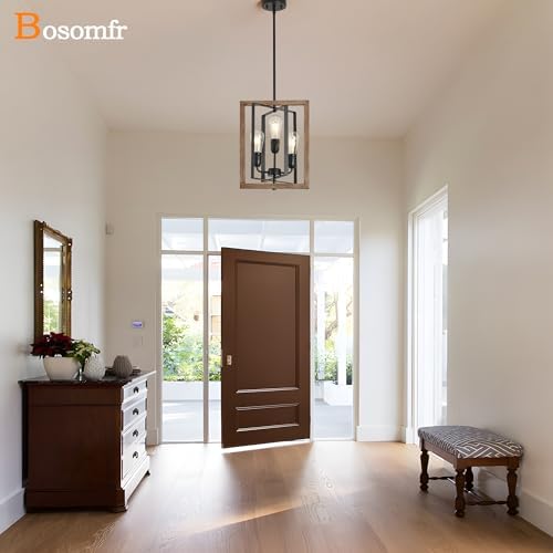 3-Light Chandelier for Entryway Modern Farmhouse Design