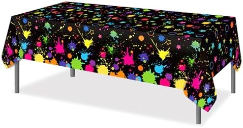 2 Pack Neon Glow Party Tablecloths 51x87 Inch
