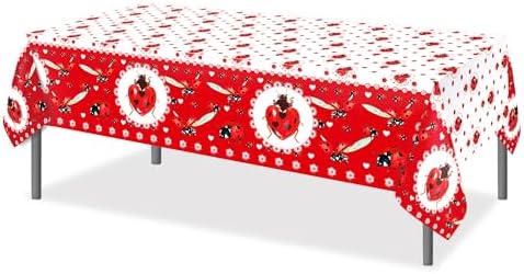 Ladybugs Party Tablecloths for Kids Birthday and Baby Shower