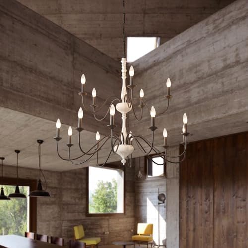 French Country 15 Light Chandelier for Dining Room and Living Room