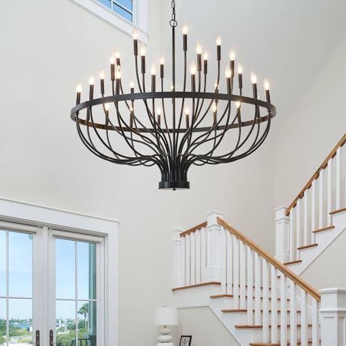 HHR 48-Inch Farmhouse Chandelier with 33 Lights