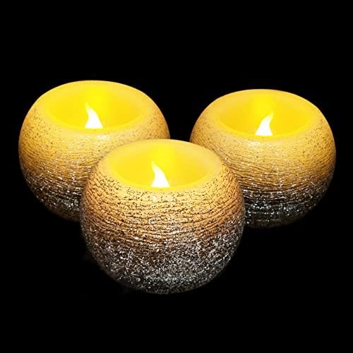 FURORA LIGHTING Glitter Flameless Candles Pack of 3