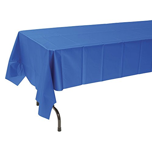 Table Mate Blue Plastic Table Cover 54x108