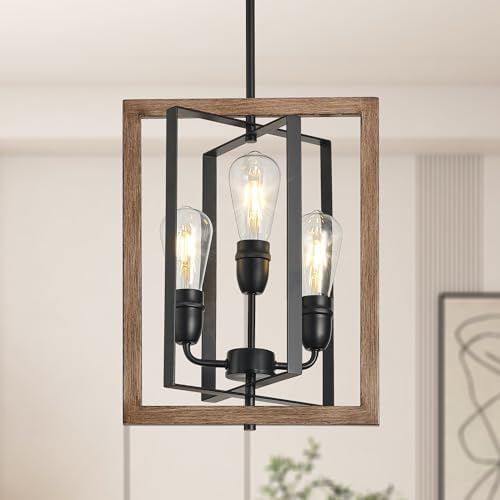 3-Light Chandelier for Entryway Modern Farmhouse Design