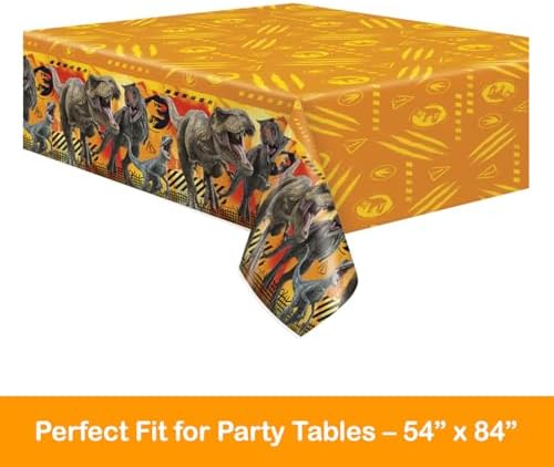 Unique Jurassic Park and Jurassic World Party Table Covers 2-Pack