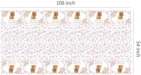 Highland Cow Baby Shower Decorations Tablecloth 3 Pack
