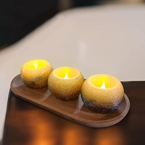 FURORA LIGHTING Glitter Flameless Candles Pack of 3