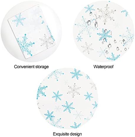 PHOGARY 3 Pack Snowflake Tablecloths for Christmas Parties