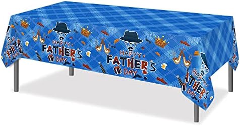 2 Pack Blue Fathers Day Tablecloths with Dad Designs