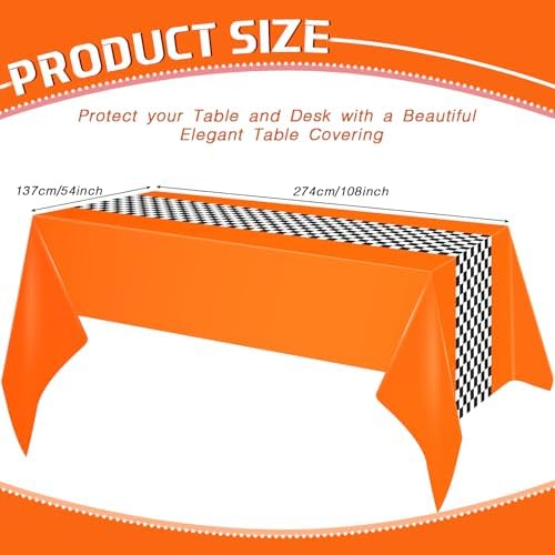 Irenare 3 Sheet Racing Car Table Runner Decorations