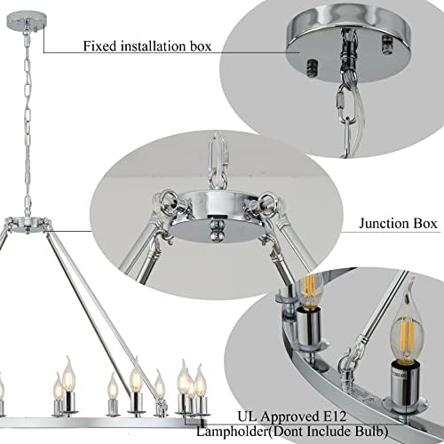 Modern Metal Wagon Wheel Chandelier 16 Light 47 Inch