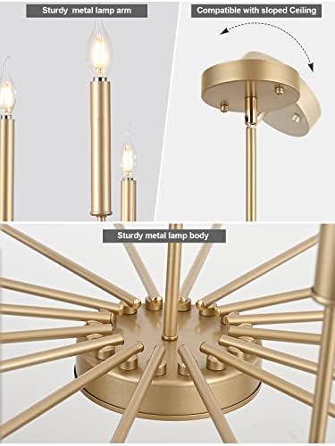 Modern Farmhouse Gold Chandelier 16-Light