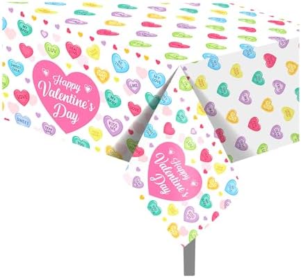 Lide Road Valentines Day Tablecloth 2 Pcs 54x87In