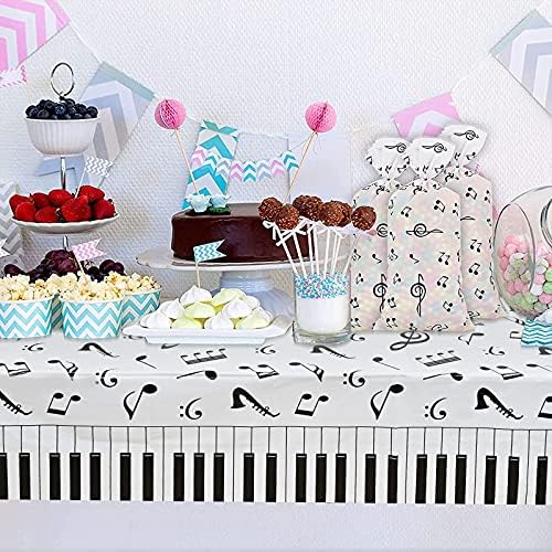 2 Pcs Music Notes Tablecloth for Birthday Parties