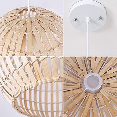 Modern Industrial Bamboo Wicker Chandelier Light