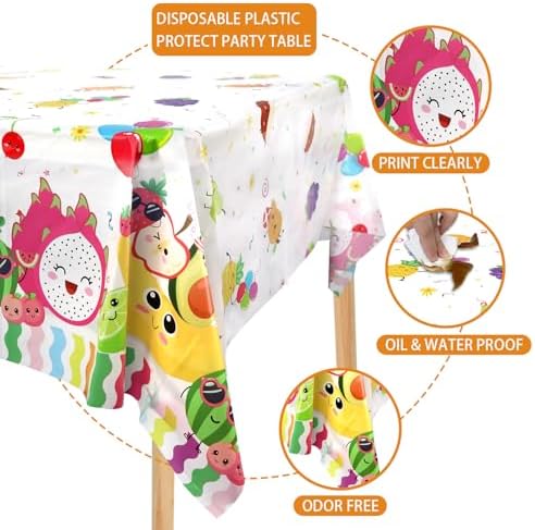 4 Pack Fruit Tablecloths for Summer Parties