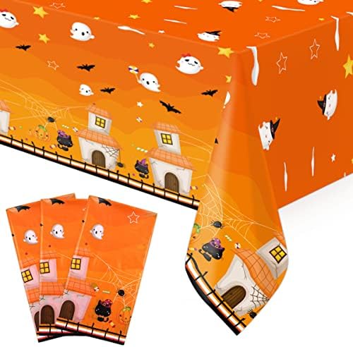 Fancy Land Halloween Tablecloths 3 Pack Disposable Plastic Party Decorations