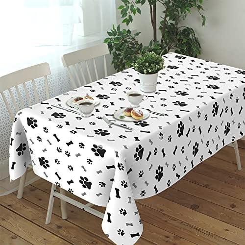 Puppy Paw Print Tablecloth for Kids Birthday Party