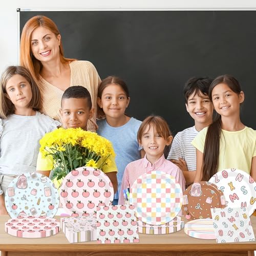 60Pcs Welcome Back to School Party Plates and Napkins