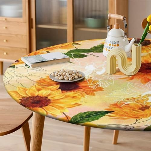Round Outdoor Tablecloth for 24-inch Table