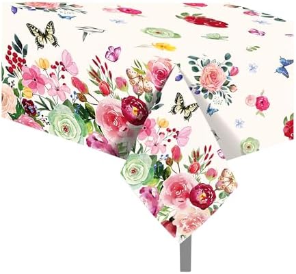Lide Road Rose Party Tablecloth 2 Pc 54x87 Inches