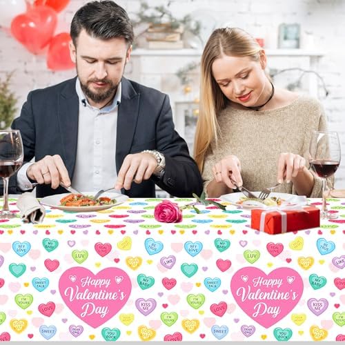 Lide Road Valentines Day Tablecloth 2 Pcs 54x87In