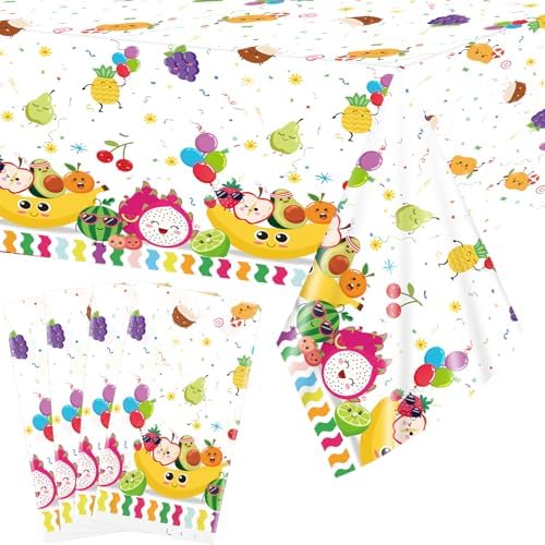 4 Pack Fruit Tablecloths for Summer Parties