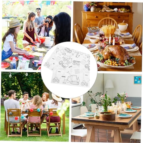 Homoyoyo Birthday Coloring Tablecloth for Kids