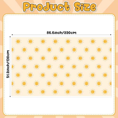 3Pcs Boho Sun Birthday Tablecloths