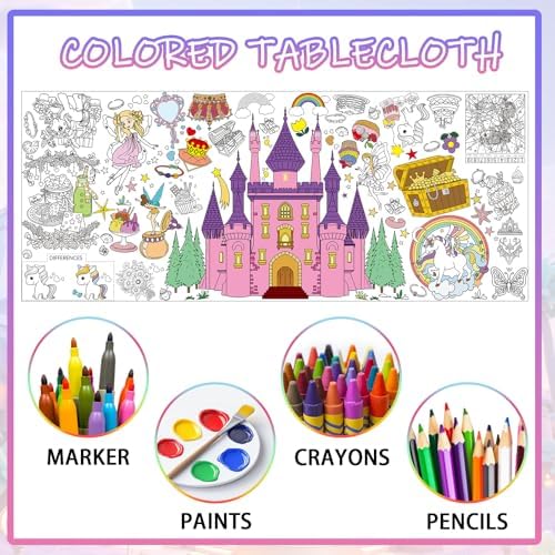 Princess Party Giant Coloring Poster 30x72 Inch