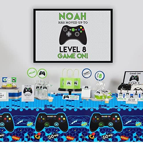 PHOGARY 3 Pack Video Game Tablecloth Party Decor