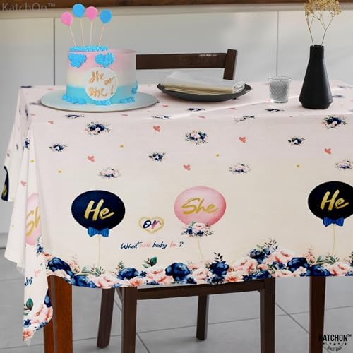 KatchOn Gender Reveal Table Cover - 108x54 Inch Pack of 3
