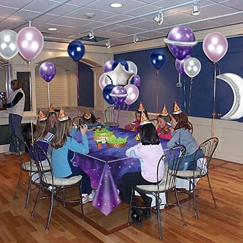 4 Pack Space Galaxy Party Tablecloths for Themed Events