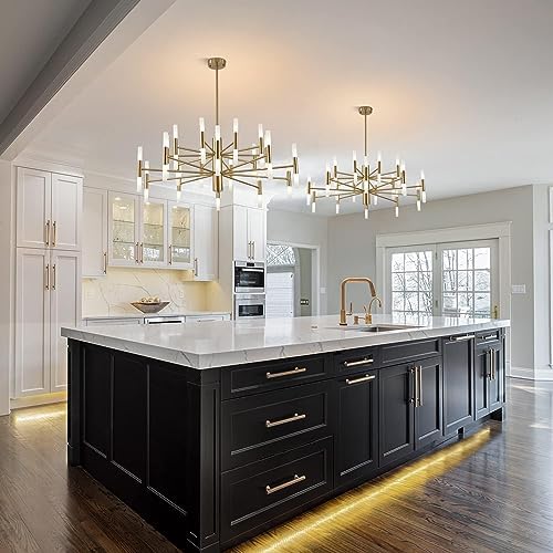 KCO Brushed Brass 40-Light Sputnik Chandelier