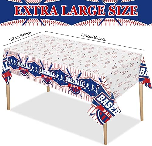 Newwiee 3 Pcs Baseball Party Table Cover