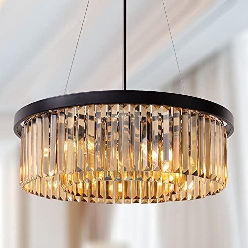 Wellmet 6 Light Crystal Chandelier for Dining Room