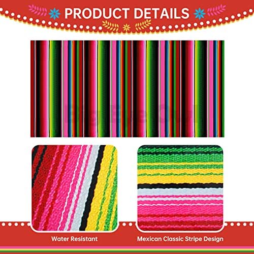 6 Pcs Cinco De Mayo Tablecover with Mexican Fiesta Design