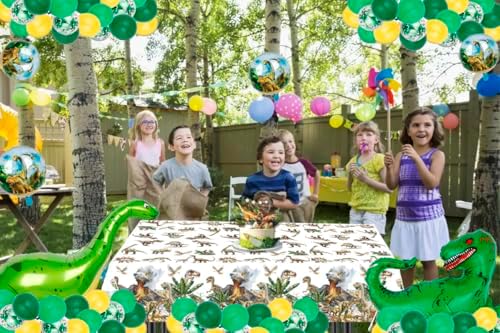 Dinosaur Party Tablecloth for Boys 1st 2nd 3rd 4th 5th 10th Birthday