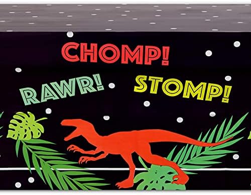 Blue Panda T-Rex Themed Plastic Tablecloth 54 x 108 in 3 Pack