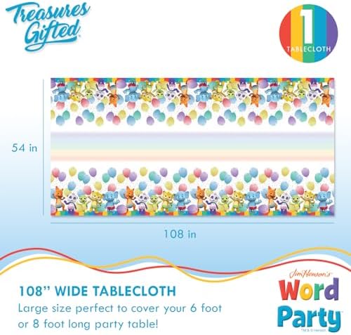 Treasures Gifted Word Party Tablecloth 54x108 Birthday Party