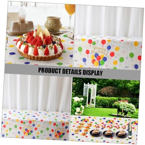 LIFKOME 2pcs Reusable Cartoon Tablecloths for Birthday Parties and Events